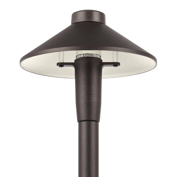 Hampton Bay Clyde Park 210 Lumen Low Voltage Bronze Integrated LED Outdoor Landscape Weather Resistant Path Light (1-Pack)