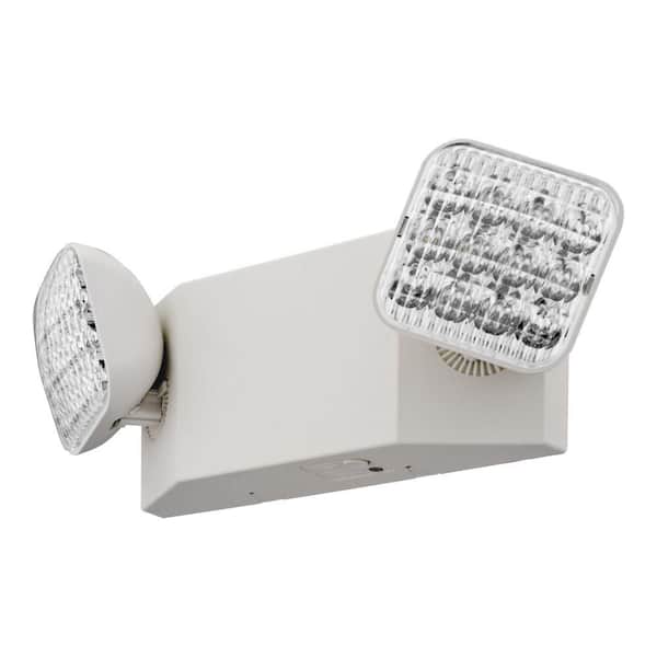 Lithonia Lighting Contractor Select EU2C 120/277-Volt Integrated LED White Emergency Light Fixture with Battery