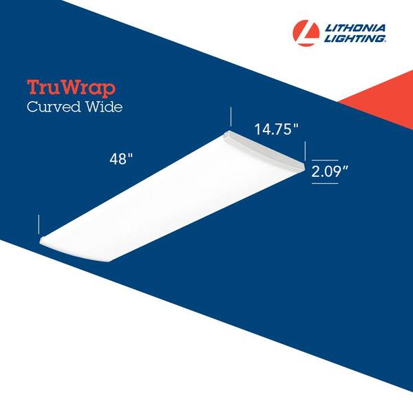 Lithonia Lighting Contractor Select TRUW Adjustable Lumen Integrated LED White Wraparound Light Fixture With Switchable Color Temperatures