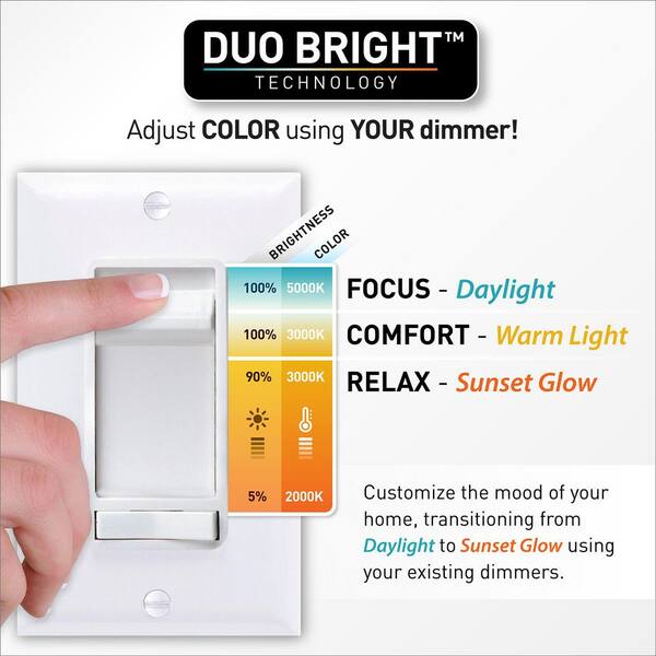 Commercial Electric Elite Series 4 In. LED DuoBright 3-Level Lumen Select Ultra Spot Canless Recessed Light Adjustable CCT