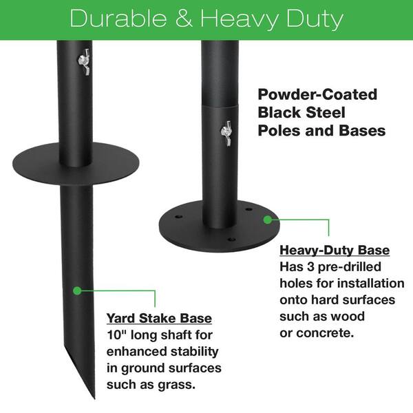 EXCELLO GLOBAL PRODUCTS Four 10 Ft. String Light Poles