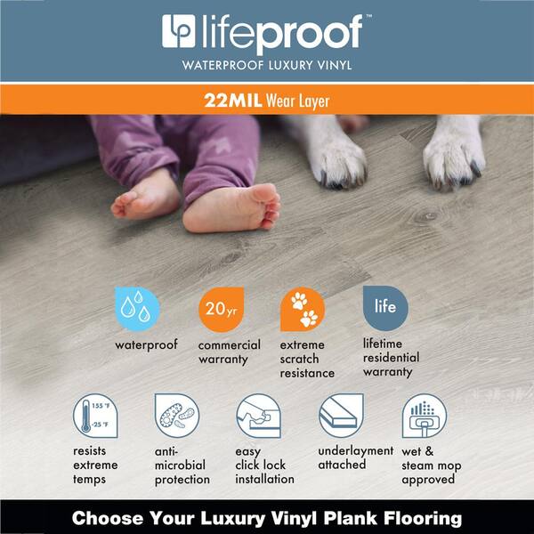 Lifeproof Fresh Oak 22 MIL X 8.7 In. W X 48 In. L Click Lock Waterproof Luxury Vinyl Plank Flooring (20.1 Sqft/case)