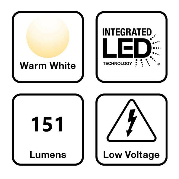 Hampton Bay Glenwood 151 Lumen Oil Rubbed Bronze Integrated LED Low Voltage Outdoor Landscape Path Light