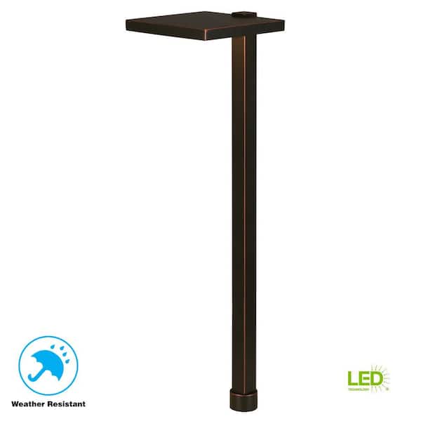 Hampton Bay Glenwood 151 Lumen Oil Rubbed Bronze Integrated LED Low Voltage Outdoor Landscape Path Light