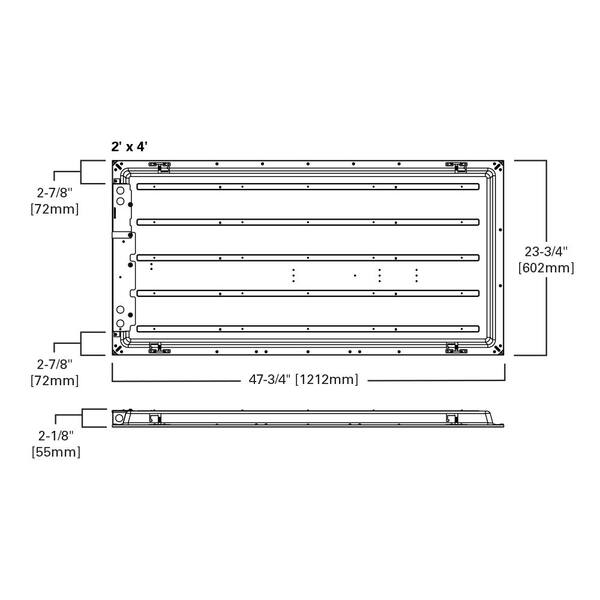 Metalux GPT Series 2 X 4 Ft. 5000 Lumens Integrated LED General Prismatic LED Panel 4000K