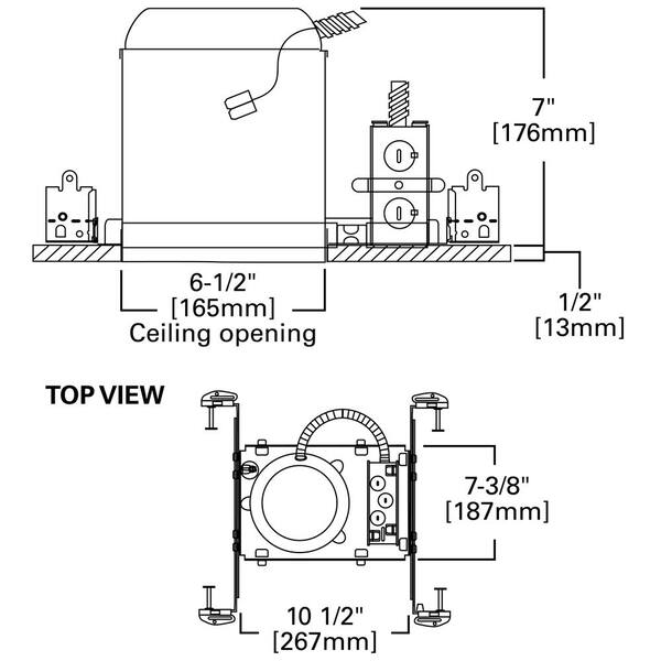 HALO H750 6 In. Aluminum LED Recessed Lighting Housing For New Construction Ceiling T24 IC Rated Air-Tite (6-Pack)