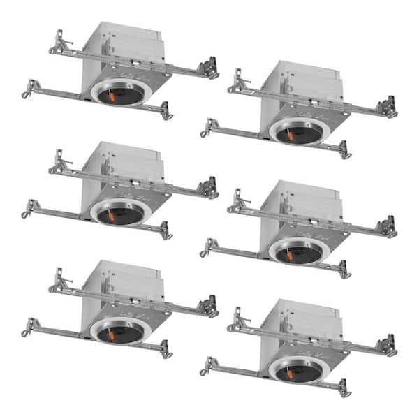 HALO H995 4 in. Aluminum LED Recessed Lighting Housing for New Construction Ceiling T24 IC Rated Air-Tite (6-Pack)