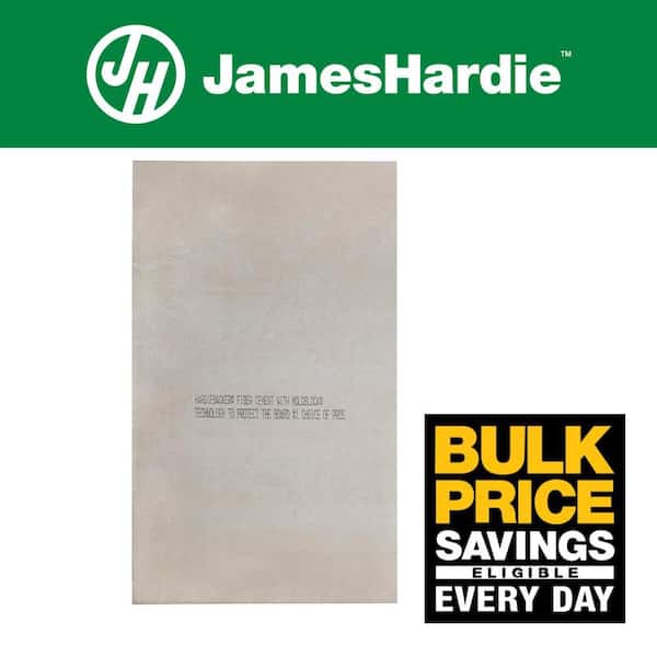 James Hardie HardieBacker 1/2 in. x 3 ft. x 5 ft. Cement Backerboard
