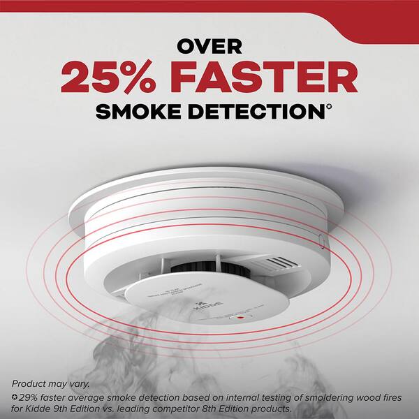 Kidde Hardwired Interconnected Smoke Detector With Photoelectric Sensor (4-Pack) 21032827