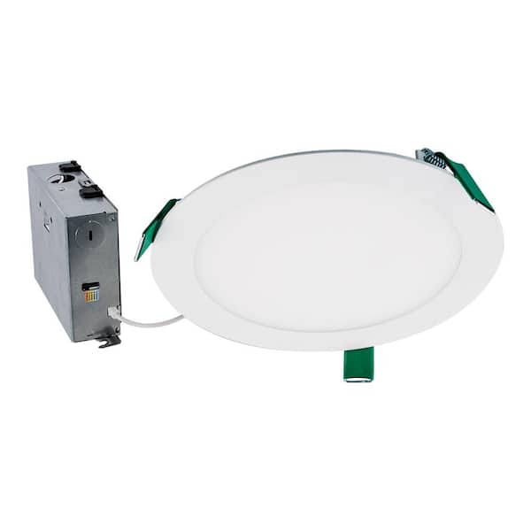 HALO HLB 8 in. Adjustable CCT Canless IC Rated Dimmable Indoor Outdoor Integrated LED Recessed Light Kit