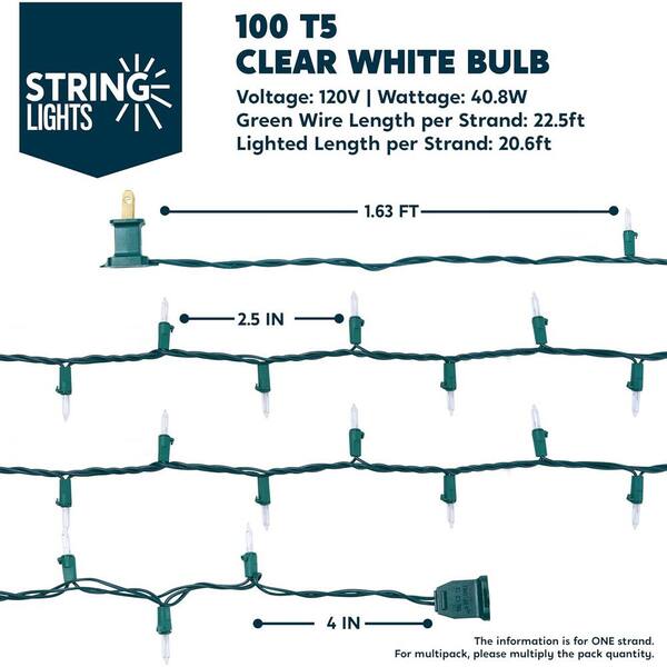 SYNCFUN Incandescent Clear Christmas Lights Outdoor 200(2x100) Counts 45 Ft. Christmas Tree Lights Indoor Warm White String