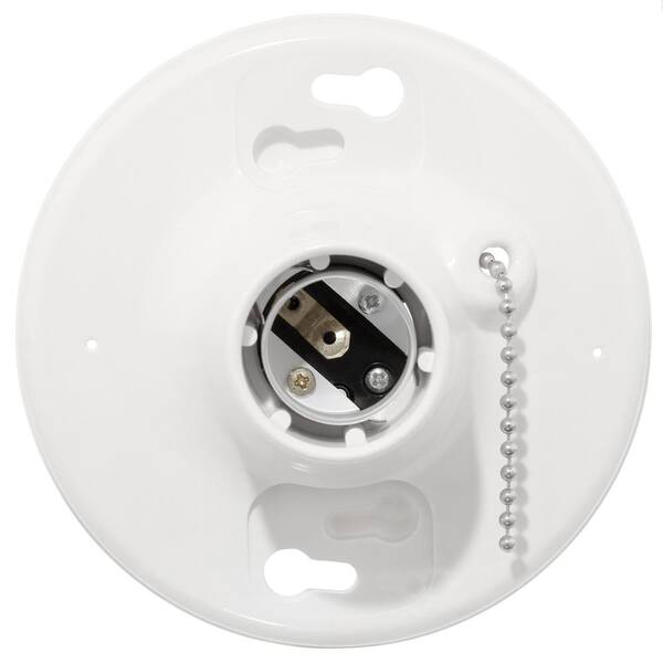 Leviton Plastic Pull-Chain Lampholder 8827-CW4