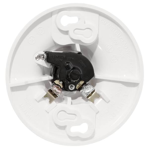 Leviton Plastic Pull-Chain Lampholder 8827-CW4