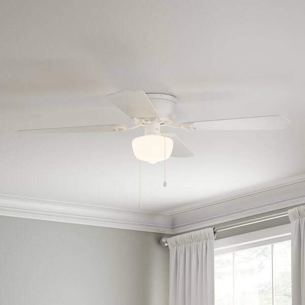Hampton Bay Littleton 42 In. LED Indoor White Ceiling Fan With Light Kit