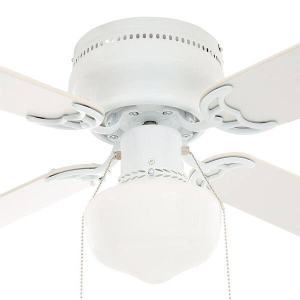 Hampton Bay Littleton 42 In. LED Indoor White Ceiling Fan With Light Kit