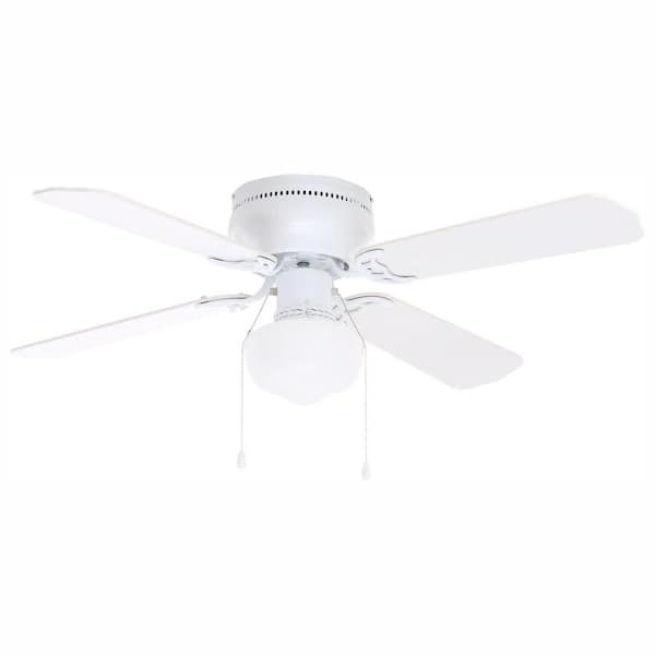 Hampton Bay Littleton 42 in. LED Indoor White Ceiling Fan with Light Kit