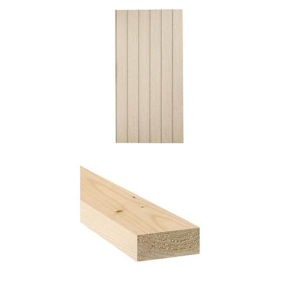LP SmartSide Cedar Texture Siding 3/8 in. x 4 ft. x 8 ft. and 2 in. x 4 in. x 96 in. #2 Premium Stud Combo