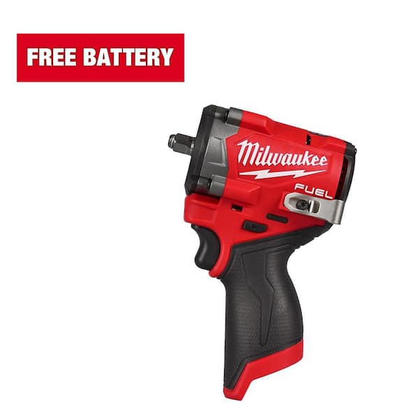 Milwaukee M12 FUEL 12V Lithium-Ion Brushless Cordless Stubby 3/8 in. Impact Wrench (Tool-Only)
