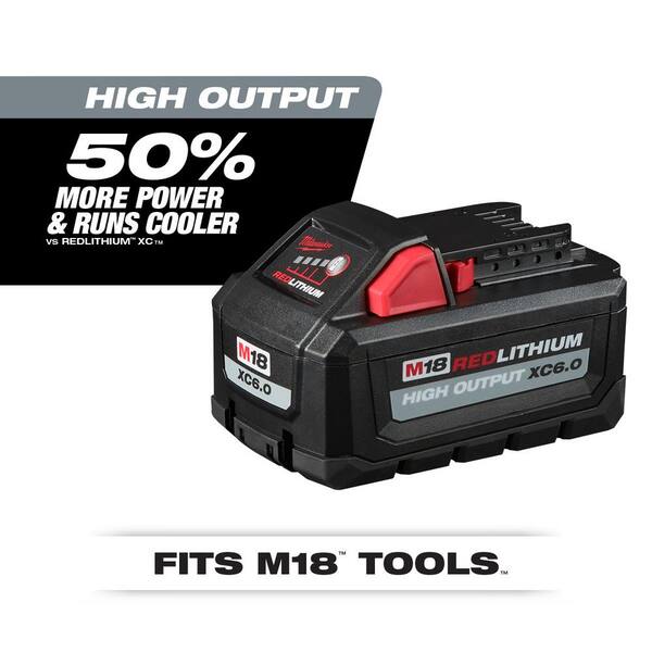 Milwaukee M18 18-Volt Lithium-Ion High Output Starter Kit With Two 6.0 Ah Battery And Charger