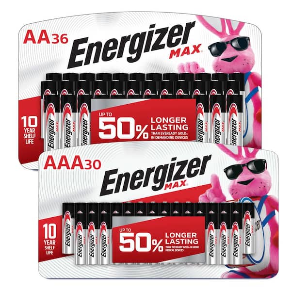 Energizer MAX Battery Bundle with AA (36-Pack) and AAA (30-Pack) Batteries Energizer MAX Battery Bundle with AA (36-Pack) and AAA (30-Pack) Batteries