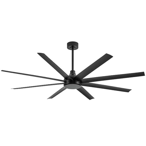 Breezary Melissa 72 in. 6 Fan Speeds Ceiling Fan in Black with Remote Control Included