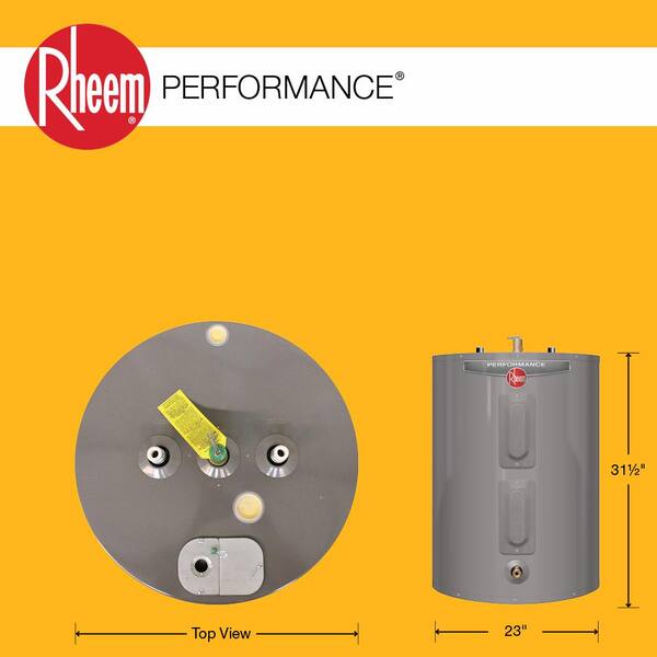 Rheem Performance 38 Gal. Short 4500-Watt Double Element Electric Water Heater With 6-Year Warranty