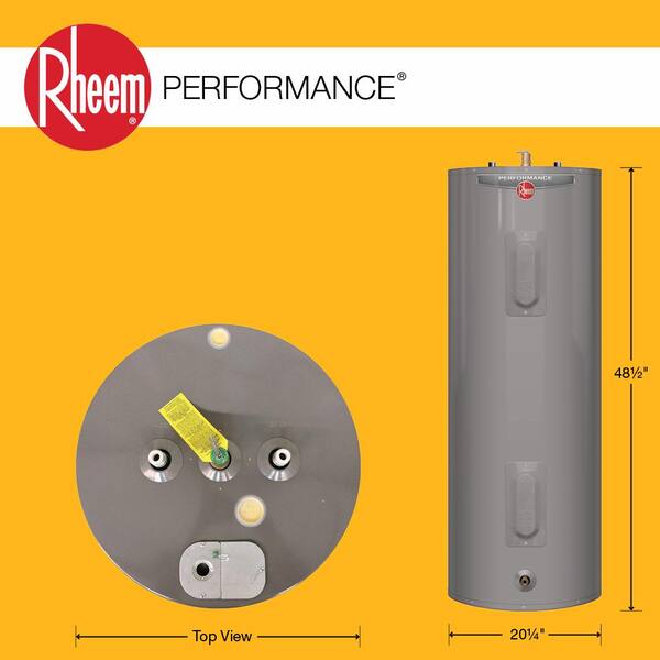 Rheem Performance 40 Gal. Medium 4500-Watt Double Element Electric Water Heater With 6-Year Warranty