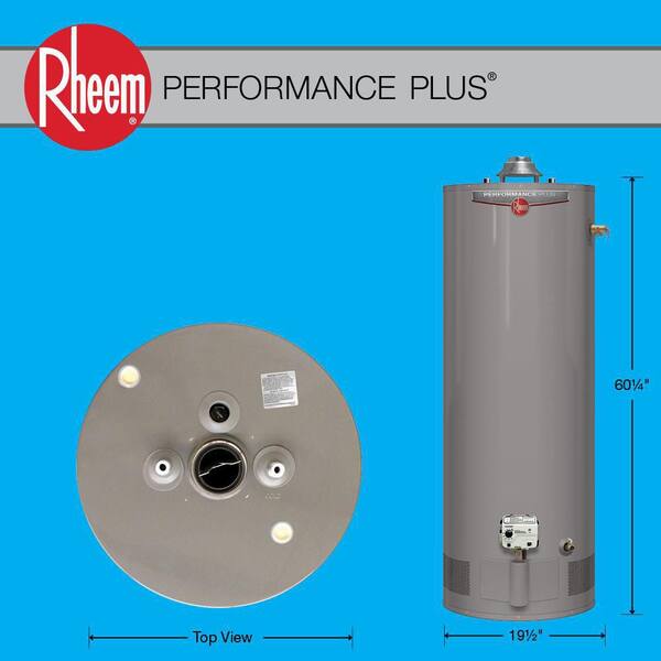 Rheem Performance Plus 40 Gal. Tall 40 000 BTU Natural Gas Water Heater With 9-Year Warranty