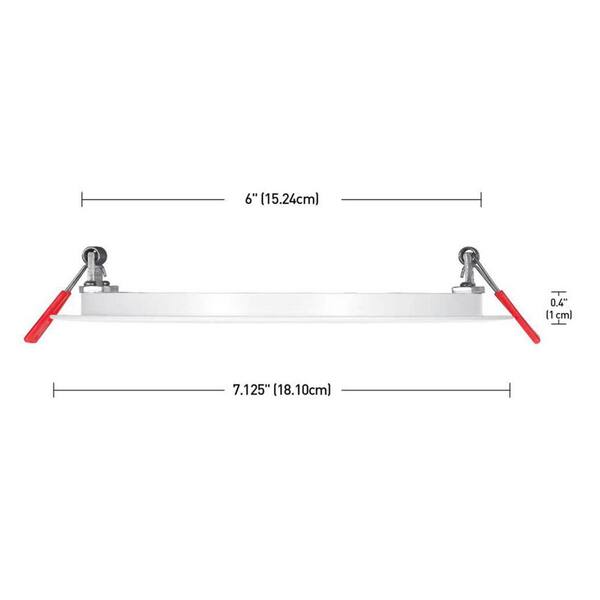 Commercial Electric Premium Series 6 In. LED 2-Level Lumen Select Ultraslim Canless Recessed Light Adjustable CCT (4-Pack)
