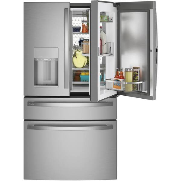 GE Profile 27.9 Cu. Ft. Smart 4-Door French Door Refrigerator With Door-in-Door In Fingerprint Resistant Stainless Steel