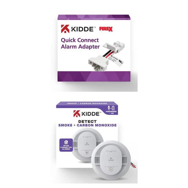 Kidde Quick Connect Wiring Adapter 21032239 and Hardwired Smoke/CO Detector 21031529 Combo