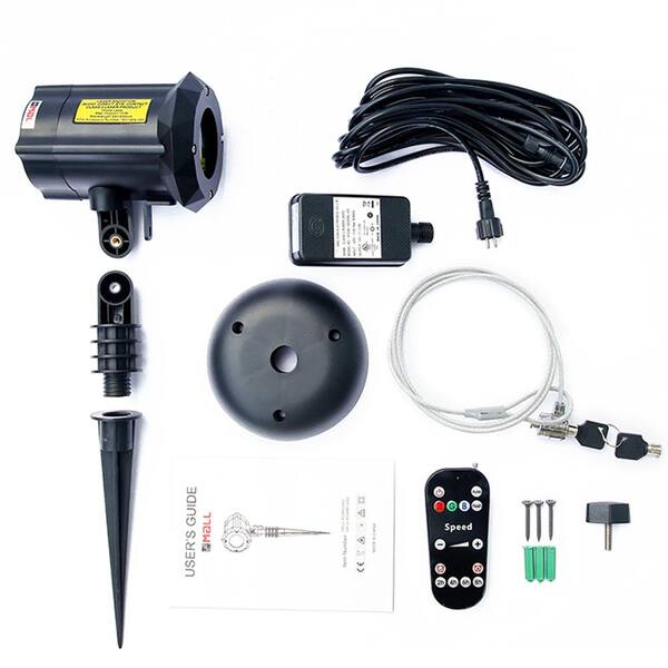 LEDMALL Red Green And Blue Laser Christmas Projector Lights Outdoor Motion Firefly With Remote Control And Cable Lock