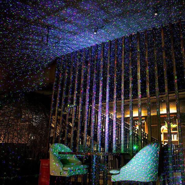 LEDMALL Red Green And Blue Laser Christmas Projector Lights Outdoor Motion Firefly With Remote Control And Cable Lock