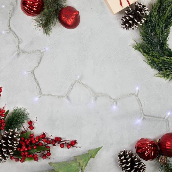 Northlight Set Of 100 Cool White Wide Angle LED Mini Christmas Lights With White Wire