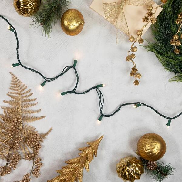 Northlight Set Of 100 Warm White LED Wide Angle Christmas Lights - Green Wire