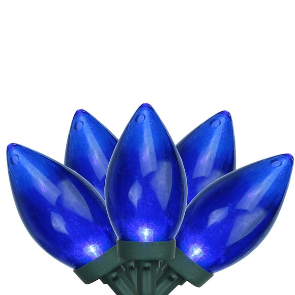 Northlight Set of 25 Blue LED C9 Christmas Lights - Green Wire