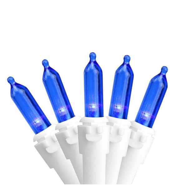 Northlight Set of 50 Blue LED Mini Christmas Lights with White Wire