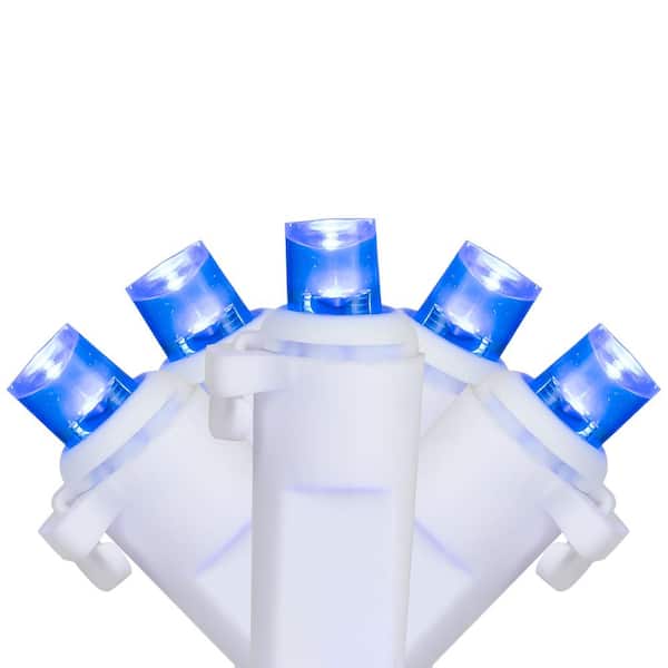 Northlight Set of 50 Blue LED Wide Angle Christmas Lights - White Wire