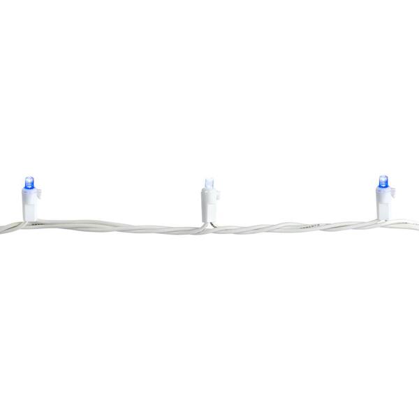 Northlight Set Of 50 LED Wide Angle Lights Blue/White LED - White Wire
