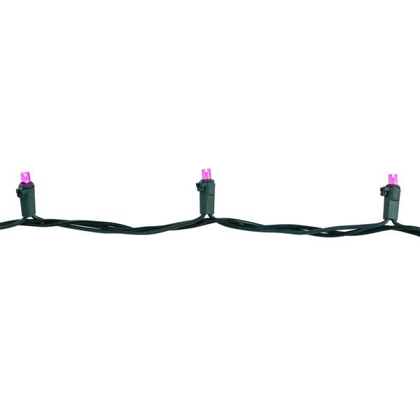 Northlight Set Of 50 Pink LED Wide Angle Christmas Lights - Green Wire