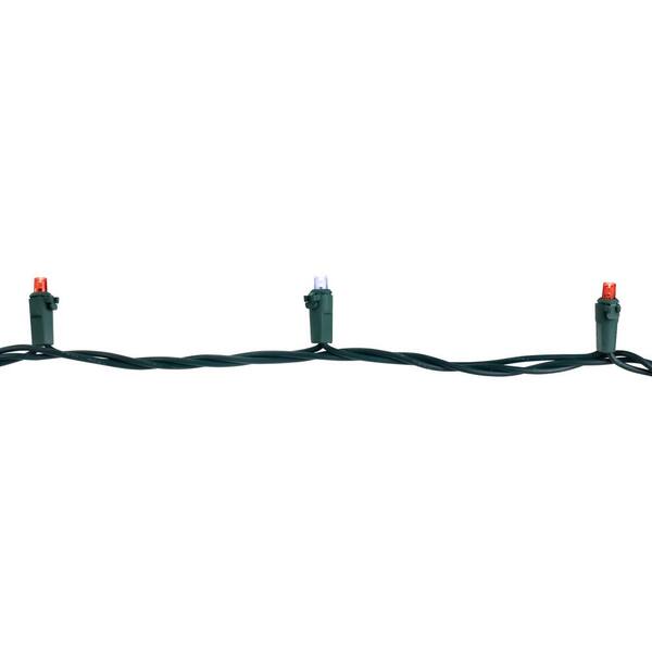 Northlight Set Of 50 Red And White LED Wide Angle Christmas Lights - Green Wire