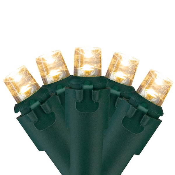 Northlight Set of 50 Warm White LED Wide Angle Christmas Lights - Green Wire