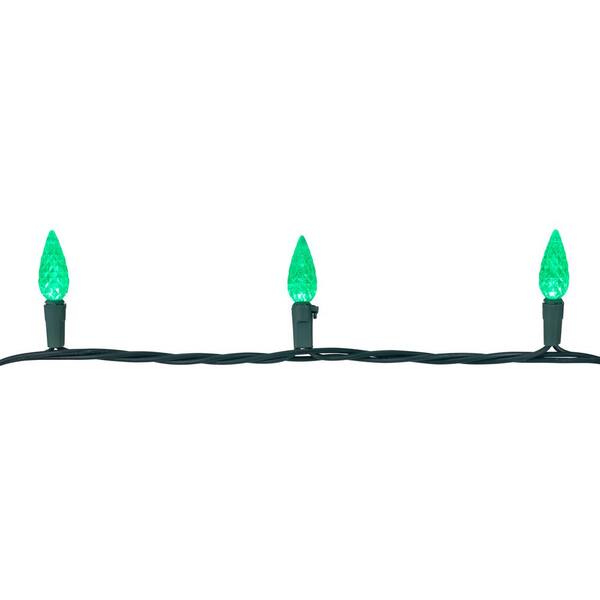 Northlight Set Of 70 Green LED C6 Christmas String Lights With Green Wire
