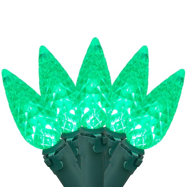 Northlight Set of 70 Green LED C6 Christmas String Lights with Green Wire