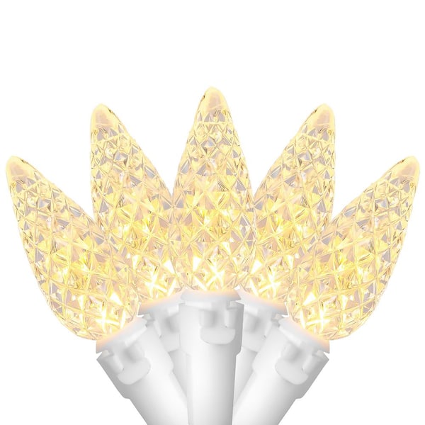 Northlight Set of 70 Warm White LED C6 Christmas Lights with White Wire