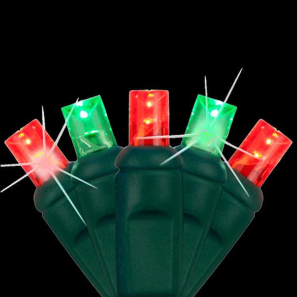 Wintergreen Lighting SoftTwinkle 16 ft. 50-Count Pulsing LED Wide Angle Red and Green Christmas Mini Light Set