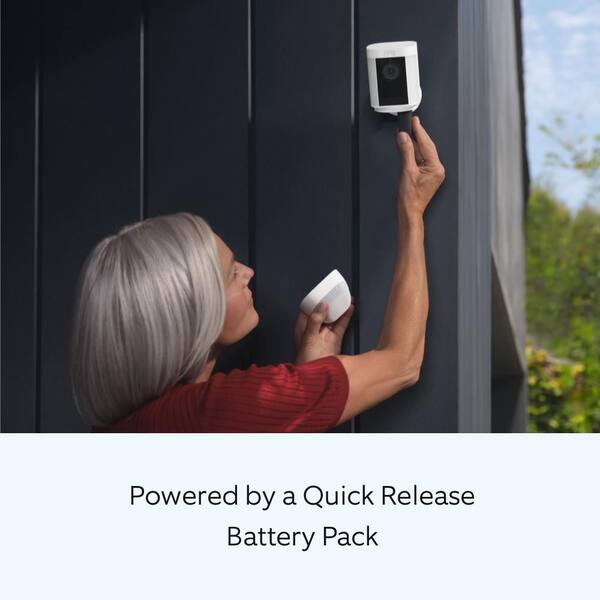 Ring Spotlight Cam Pro Battery With 2K Video And Ring Vision LED Lights Dual-Band Wifi And 3D Motion Detection Black