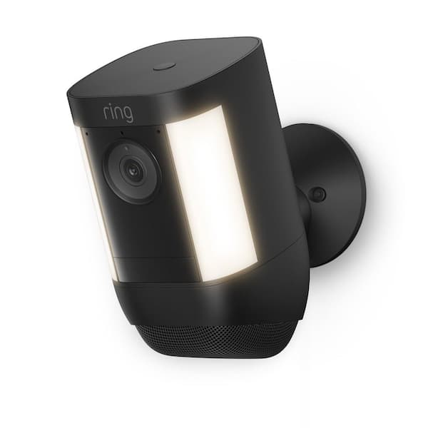 Ring Spotlight Cam Pro Battery with 2K Video and Ring Vision LED Lights Dual-Band Wifi and 3D Motion Detection Black