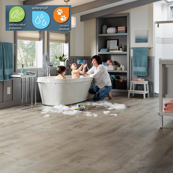 Lifeproof Sterling Oak 22 MIL X 8.7 In. W X 48 In. L Click Lock Waterproof Luxury Vinyl Plank Flooring (20.1 Sqft/case)