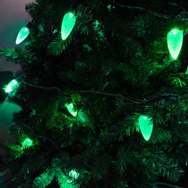 SuperBright 16 Ft. 25-Light LED Green C9 String Light Set